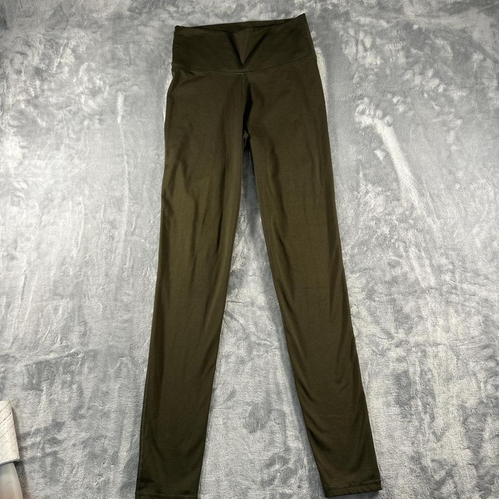 Olive green high-waisted‎ leggings